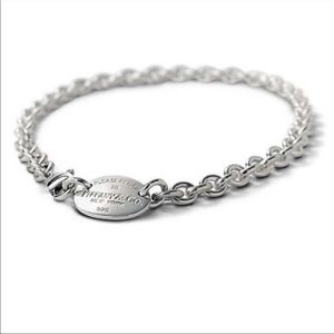 Authentic Tiffany and Co dog tag necklace.